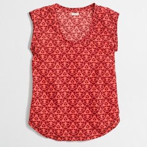 J.Crew Printed Drapey Scoopneck Top